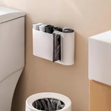 1 Piece Wall Mount Trash Bag Holder Self Adhesive White