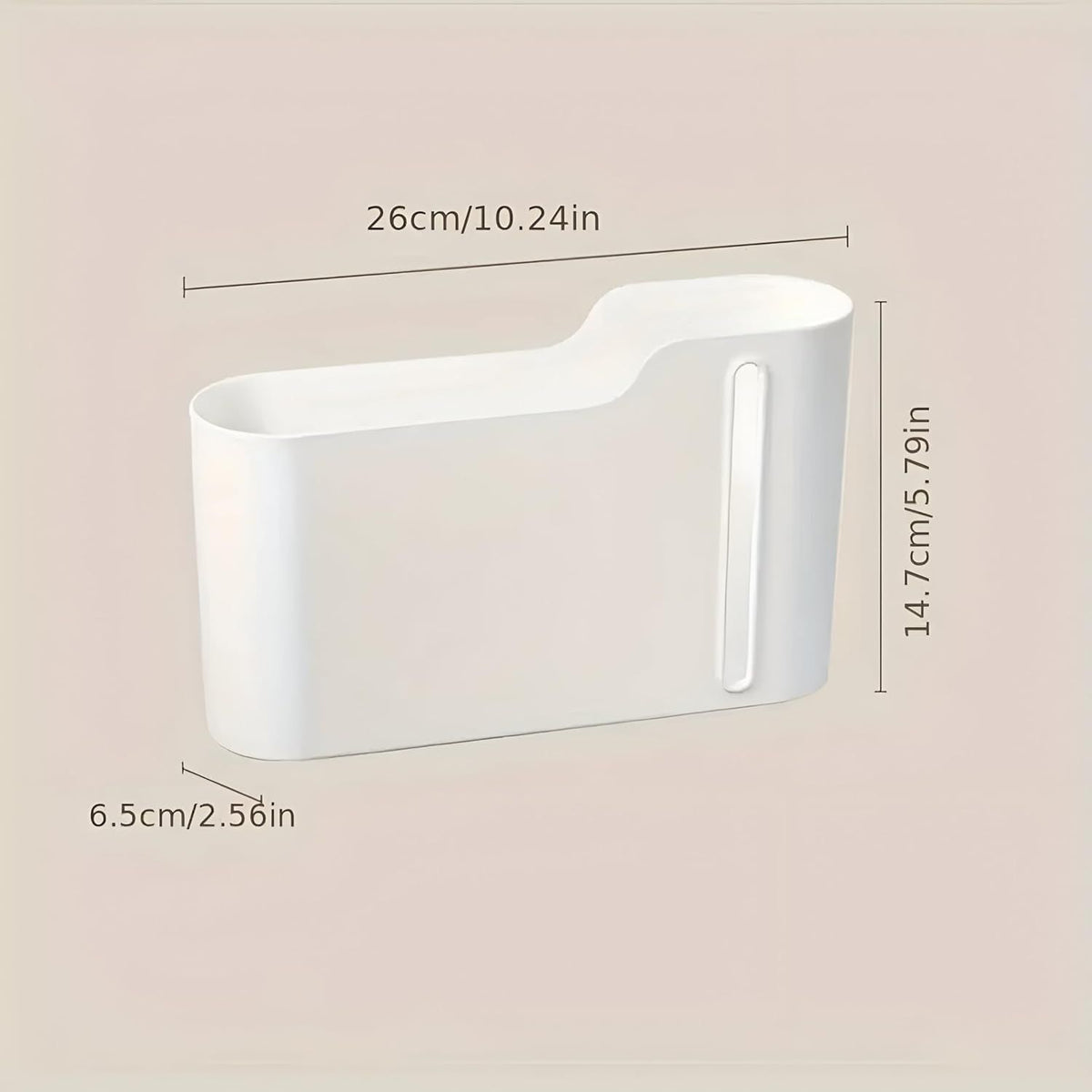 1 Piece Wall Mount Trash Bag Holder Self Adhesive White
