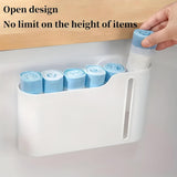 1 Piece Wall Mount Trash Bag Holder Self Adhesive White - 45-Degree Angle