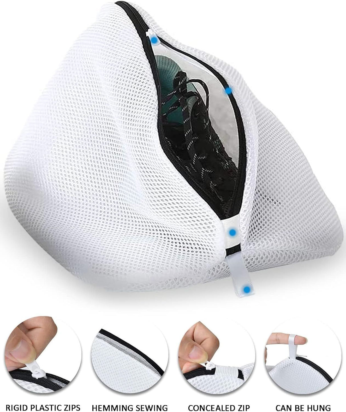 2 Piece Washing Machine Shoe Bag Set Reusable, 38 x 21 x 23 cm