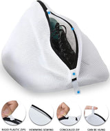 2 Piece Washing Machine Shoe Bag Set Reusable, 38 x 21 x 23 cm - Side View