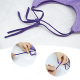 2 Piece Waterproof Cat Shower Cap Set with Ear Protection - Side View