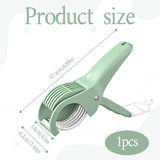 1 Piece Stainless Steel Banana Slicer Green - Front View