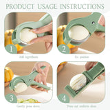 1 Piece Stainless Steel Banana Slicer Green