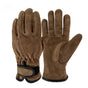 1 Pair Leather Garden Gloves Thorn Resistant Yellow Black, Size L