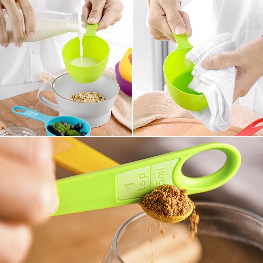 12 Piece Measuring Cups and Spoons Set Dishwasher Safe