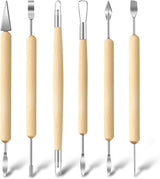 6 Piece Clay Tool Set for Modeling and Pottery