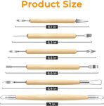 6 Piece Clay Tool Set for Modeling and Pottery