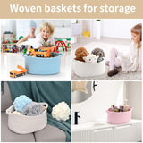 1 Piece Cotton Rope Basket with Handles Black, 30 x 20 x 12 cm
