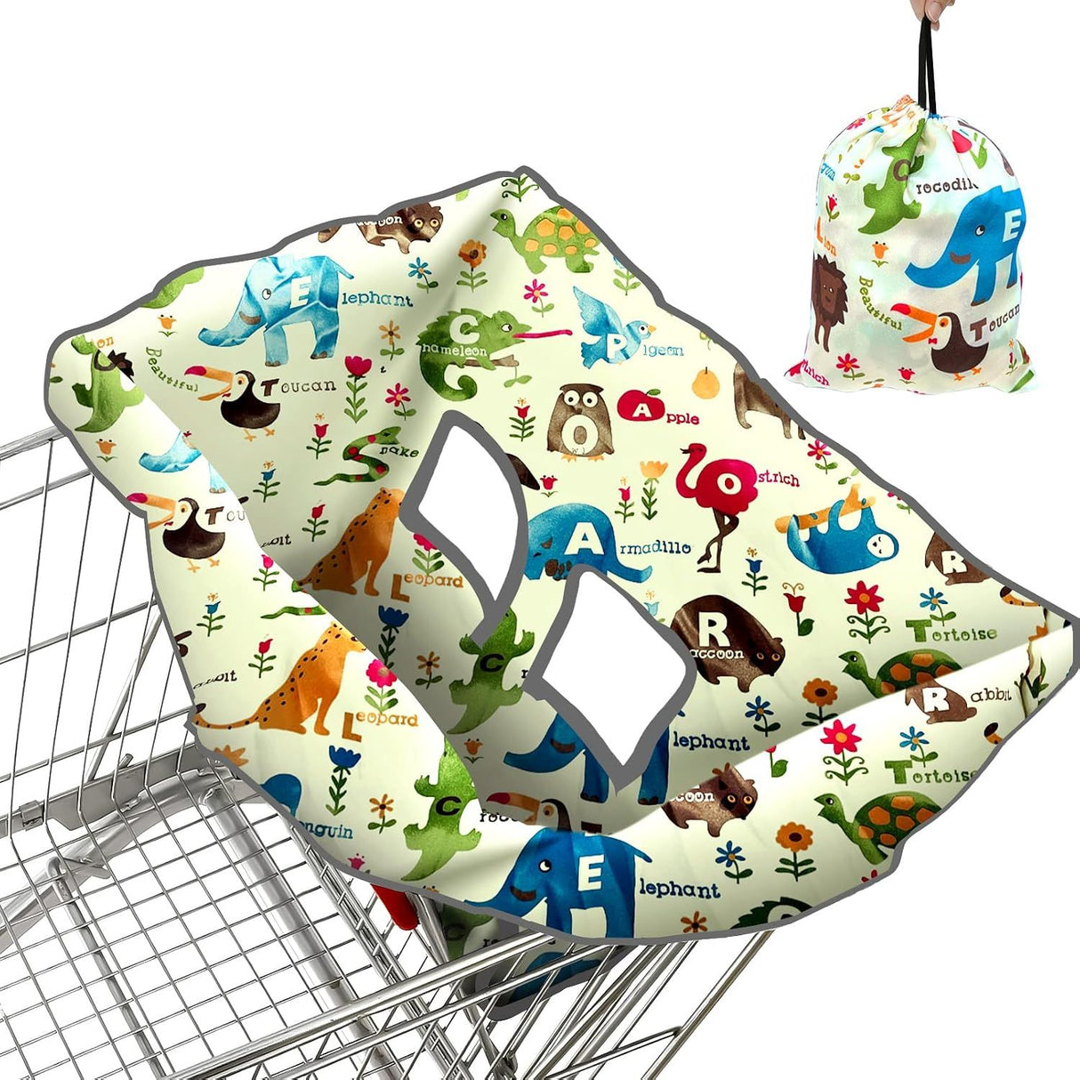 1 Piece Baby Shopping Cart and High Chair Cover with Carry Bag