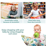1 Piece Baby Shopping Cart and High Chair Cover with Carry Bag - Top-Down View