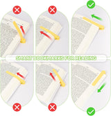 6 Piece Automatic Silicone Bookmark Set 6 Colors