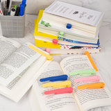 6 Piece Automatic Silicone Bookmark Set 6 Colors