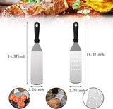 14 Piece Stainless Steel Barbecue Tool Set with Carrying Bag - Side View