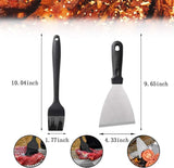14 Piece Stainless Steel Barbecue Tool Set with Carrying Bag - 45-Degree Angle