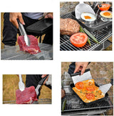 14 Piece Stainless Steel Barbecue Tool Set with Carrying Bag - Rear View