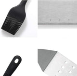 14 Piece Stainless Steel Barbecue Tool Set with Carrying Bag - Close-Up Angle