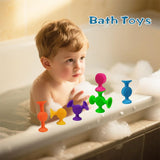 12 Piece Suction Cup Bath Toy Set for Children - Side View