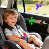 12 Piece Suction Cup Bath Toy Set for Children - Top-Down View