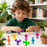 12 Piece Suction Cup Bath Toy Set for Children - 45-Degree Angle