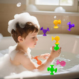 12 Piece Suction Cup Bath Toy Set for Children - Rear View