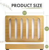 2 Piece Bamboo Soap Holder Set Square