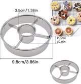 2 Piece Stainless Steel Donut Mold Set, 3.86 Inch