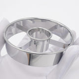 2 Piece Stainless Steel Donut Mold Set, 3.86 Inch - 45-Degree Angle