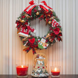 Christmas Checkered Jute Ribbon with Wire Edge Red and Green, 5 cm x 6 m - Rear View
