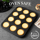 2 Piece Mini Bundt Pan Set 24 Cupcakes Total Heat Resistant to 230 C - 45-Degree Angle