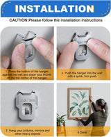 20 Piece Picture Hanging Hooks for Drywall Holds up to 18 kg