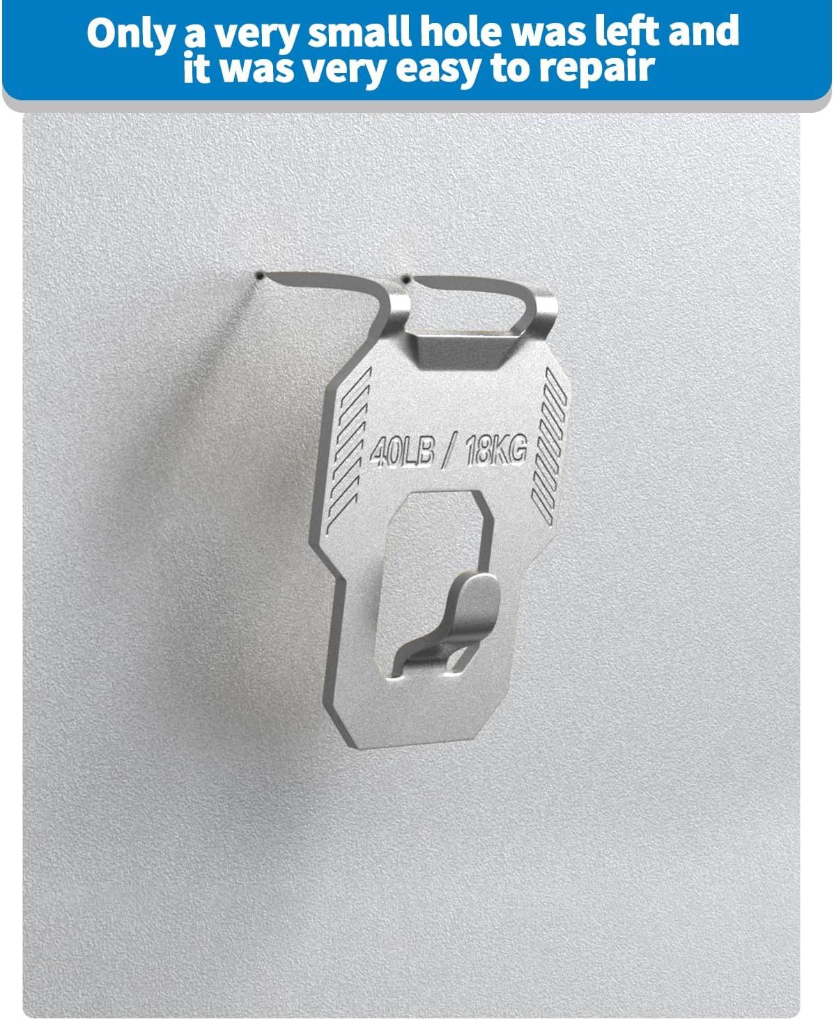 20 Piece Picture Hanging Hooks for Drywall Holds up to 18 kg