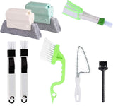 8 Piece Cleaning Brush Set for Crevices and Door Rails