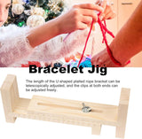 Wooden Paracord Jig with 2 Clamps, 22 cm - Front View