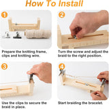Wooden Paracord Jig with 2 Clamps, 22 cm - 45-Degree Angle