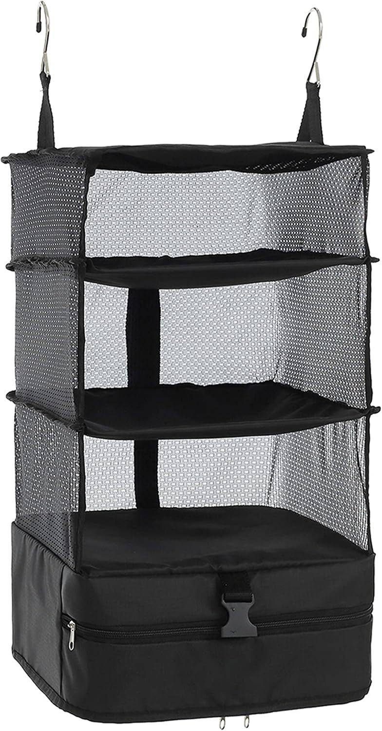 Hanging Packing Cube Clothing Organizer Black, 30 x 30 x 61 cm