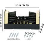 Outdoor Shoe Brush Iron Boot Cleaner with Side Brushes