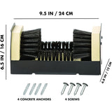 Outdoor Shoe Brush Iron Boot Cleaner with Side Brushes - Front View