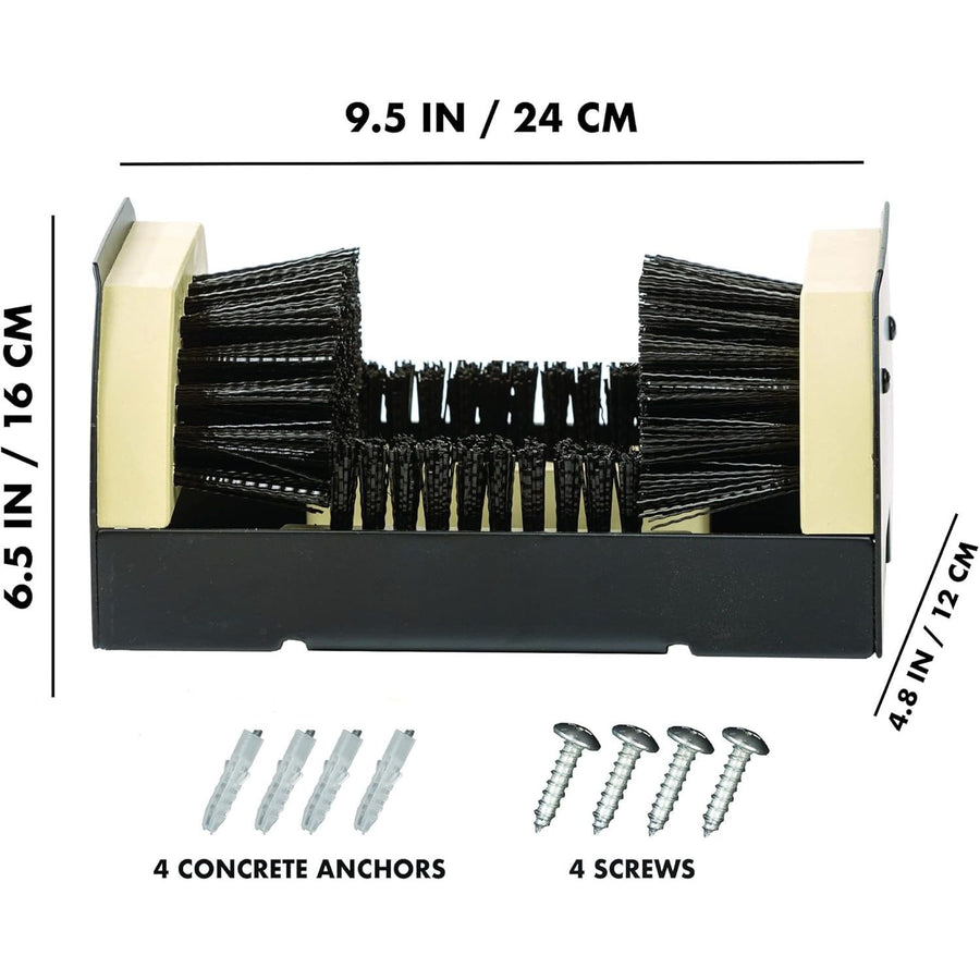 Outdoor Shoe Brush Iron Boot Cleaner with Side Brushes