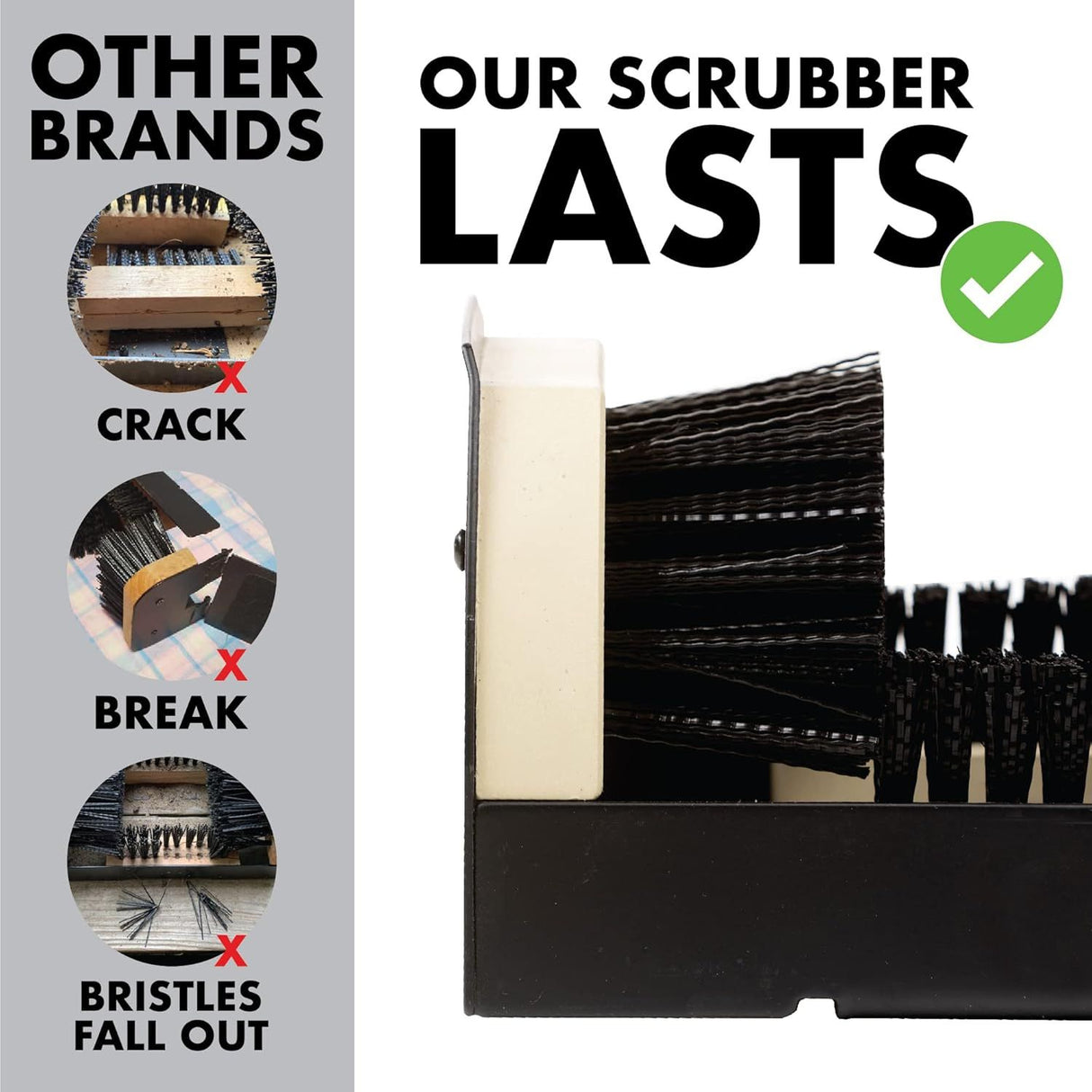 Outdoor Shoe Brush Iron Boot Cleaner with Side Brushes