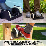 Outdoor Shoe Brush Iron Boot Cleaner with Side Brushes