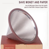 Reusable Stainless Steel Coffee Filter 800 Mesh for Pour Over Coffee