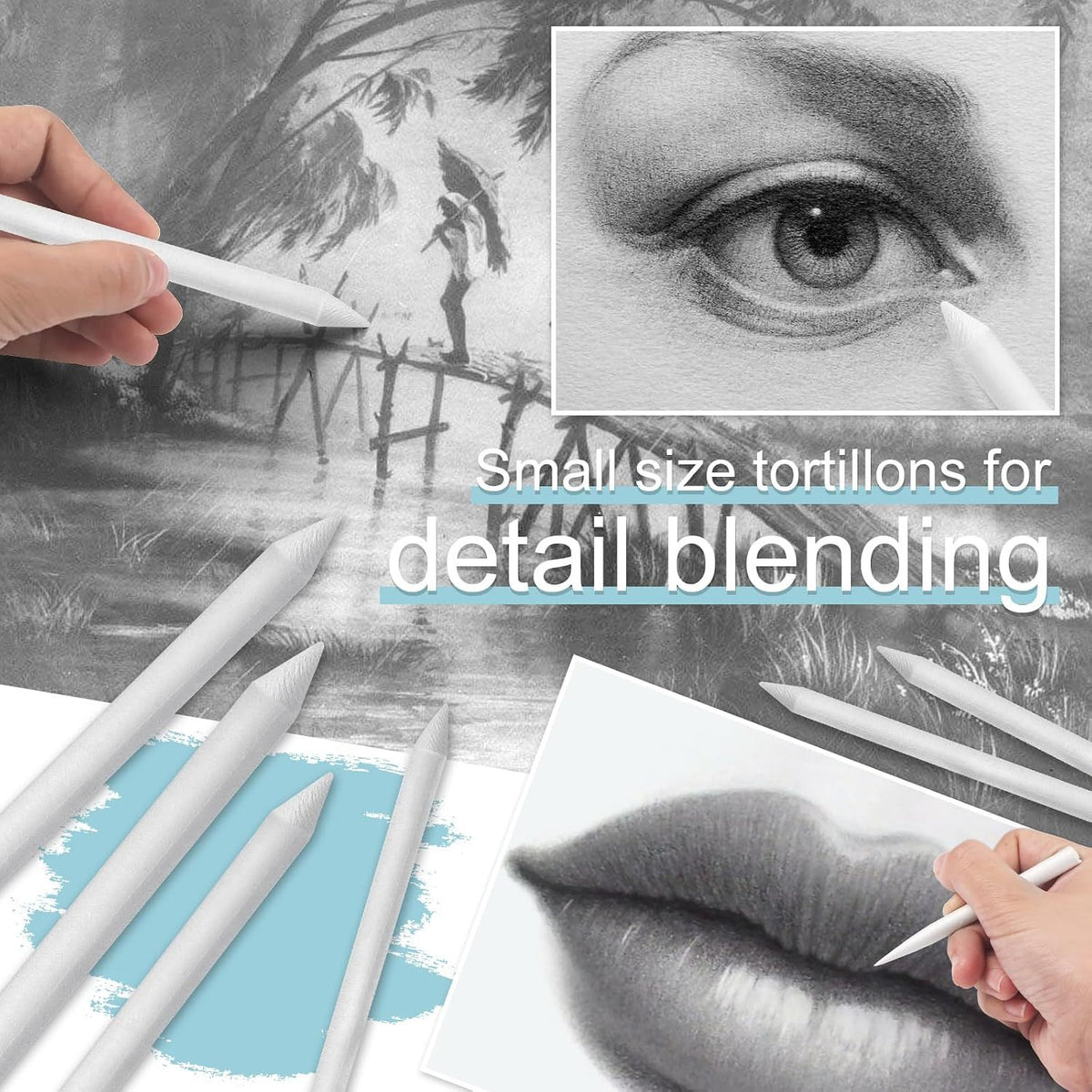 12 Piece Drawing Blending Set with Sanding Board