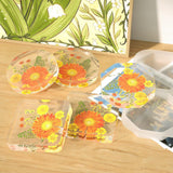 Silicone Resin Coaster Mold 6 Compartments Extra Deep - Rear View