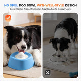 Pet Slow Feeder Lick Bowl with Rolling Ball for Yogurt and Broth - Side View