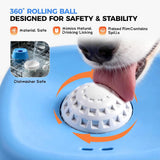 Pet Slow Feeder Lick Bowl with Rolling Ball for Yogurt and Broth