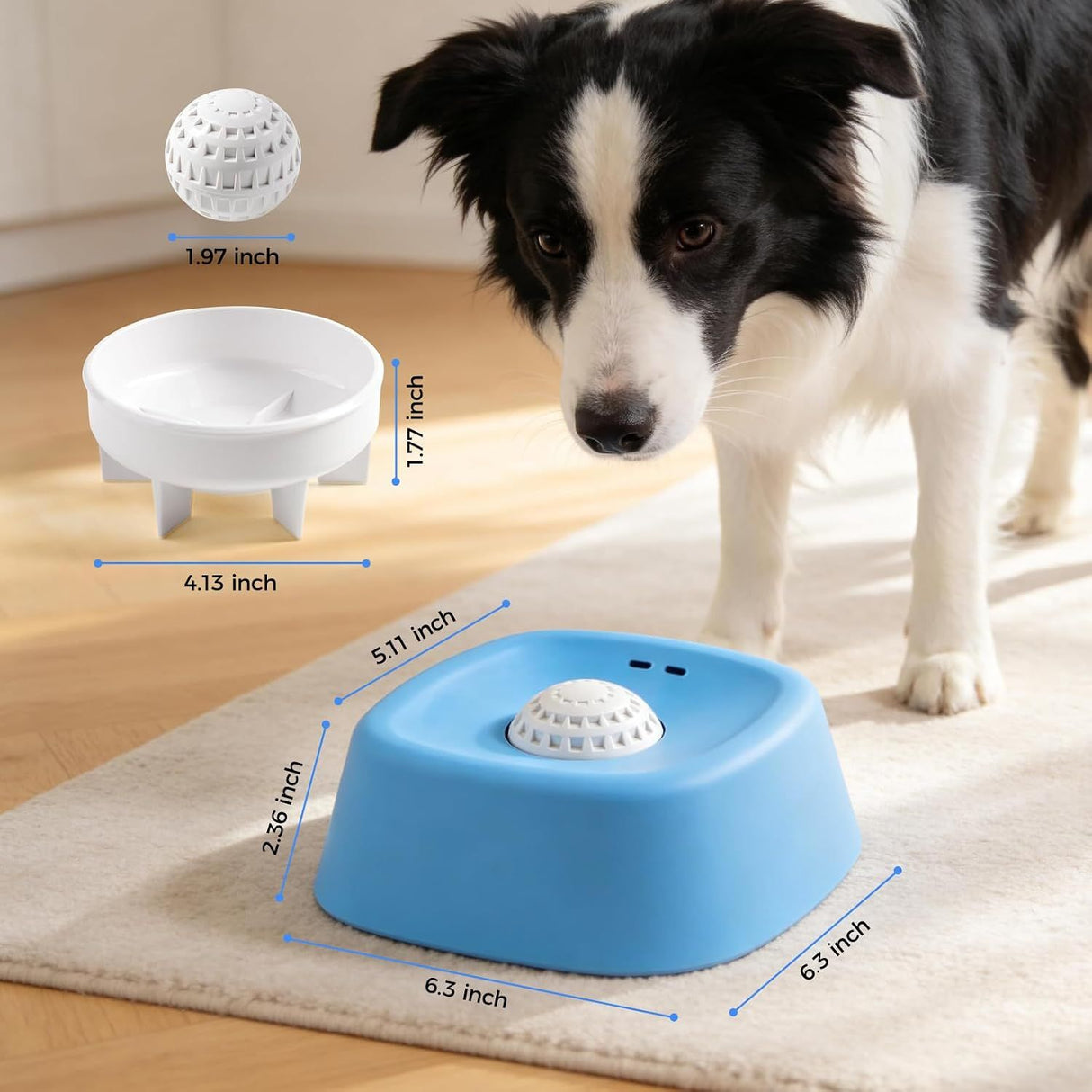 Pet Slow Feeder Lick Bowl with Rolling Ball for Yogurt and Broth