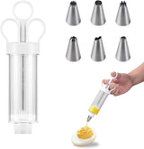 Filled Egg Syringe Injector with Dosing Syringe White