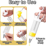 Filled Egg Syringe Injector with Dosing Syringe White