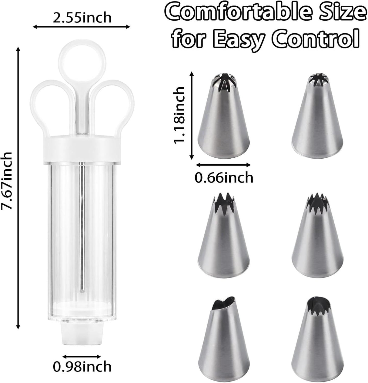 Filled Egg Syringe Injector with Dosing Syringe White